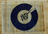 Ik Onkar "The Icon of Oneness in Gurbani" calligraphed on Egyptian Papyrus paper