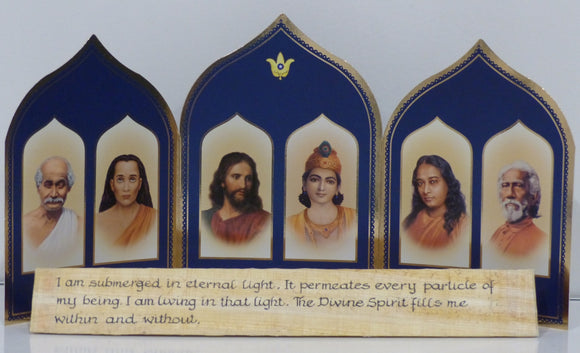 Set of 3 affirmations by Paramhansa Yogananda can be placed in front of Travel Altar