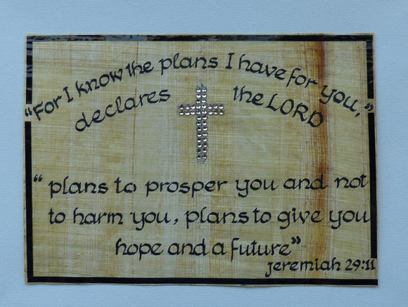 Plans to prosper you - Jeremiah 29:11