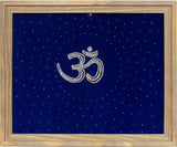 Om " The Icon of Oneness" is handmade by studding rhinestones on velvet with aureole around