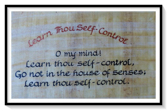 (cc-13c) Learn Thou Self Control